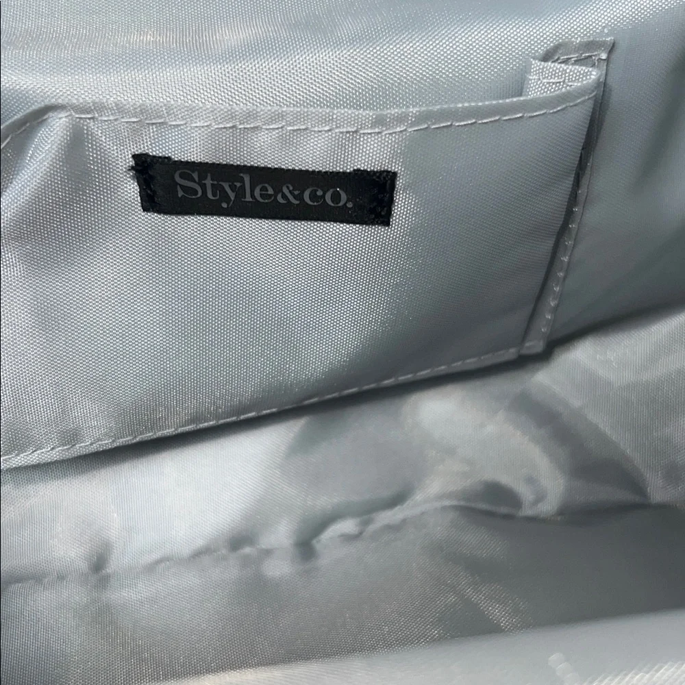 Style & CO Elegant Silver Clutch Bag